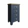 Haxby Oak Painted Bedroom 4 Drawer Chest - Blue