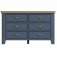 Haxby Oak Painted Bedroom 6 Drawer Chest - Blue