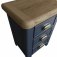 Haxby Oak Painted Bedroom Bedside Cabinet - Blue