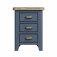 Haxby Oak Painted Bedroom Bedside Cabinet - Blue