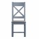 Pair of HO Painted Dining Cross Back Dining Chair Grey Check - Blue