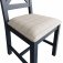 Pair of HO Painted Dining Cross Back Dining Chair Natural Check - Blue