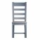 Pair of HO Painted Dining Slatted Dining Chair Grey Check - Blue
