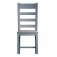 Pair of HO Painted Dining Slatted Dining Chair Grey Check - Blue