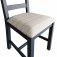 Pair of HO Painted Dining Slatted Dining Chair Natural Check - Blue