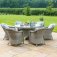 Maze Oxford 6 Seat Round Ice Bucket Dining Set With Heritage Chairs