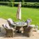 Maze Winchester 4 Seat Round Dining Set With Heritage Chairs