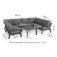 Maze Aluminium New York U- shaped Sofa Set - Grey