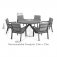 Maze Aluminium New York 6 Seat Round Dining Set - Grey