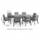 Maze Aluminium New York 8 Seat Oval Dining Set - Grey