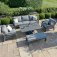 Maze Aluminium New York 3 Seat Sofa Set with Rising Table - Grey