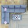 Maze Aluminium New York Corner Sofa Set - Grey