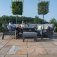 Maze Aluminium New York U- Shaped Sofa Set with Firepit Table - Grey