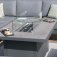 Maze Aluminium New York Corner Dining Set With Fire Pit Table - Grey