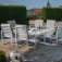Maze Aluminium Amalfi 6 Seat Rectangular Dining Set with Rising Table- White