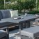 Maze Aluminium Amalfi 2 Seat Sofa Set With Rising Table- Grey