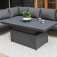Maze Aluminium Oslo Corner Sofa Group with Rising Table- Charcoal