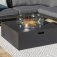 Maze Aluminium Oslo Large Corner Group with Square Gas Fire Pit Table- Charcoal