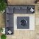 Maze Aluminium Oslo Large Corner Group with Square Gas Fire Pit Table- Charcoal