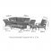 Maze Aluminium Manhattan Reclining Corner Dining Set with Rising Table and Armchair