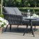 Maze Rope Marina Double Sunlounger Set With Side Table - Charcoal