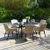 Maze - Outdoor Zest 6 Seat Oval Dining Set  - Taupe