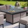 Maze - Outdoor Pulse 3 Seater Sofa Set with Fire Pit Table - Taupe
