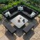 Maze - Outdoor Pulse Deluxe Square Corner Dining Set With Rising Table -  Charcoal
