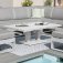 Maze Aluminium Amalfi Large Corner Dining Set with Rectangular Rising Table- White