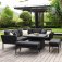 Maze - Outdoor Pulse Square Corner Dining Set With Rising Table -  Charcoal