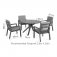 Maze Aluminium New York 4 Seat Round Dining Set - White