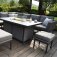 Maze - Outdoor Pulse Rectangle Corner Dining Set With Fire Pit - Flanelle