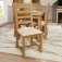 Pair of CO Dining & Occasional Ladder Back Chair Fabric Seat