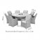 Maze Oxford 8 Seat Round Ice Bucket Dining Set With Venice Chairs