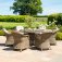 Maze Winchester 6 Seat Round Ice Bucket Dining Set With Heritage Chairs and Lazy Susan