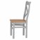 Eton Crossback Chair Wooden Seat (Pair) - Grey