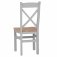 Eton Crossback Chair Wooden Seat (Pair) - Grey
