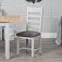 Eton Ladder Back Chair Fabric Seat (Pair) - Grey