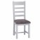 Eton Ladder Back Chair Fabric Seat (Pair) - Grey