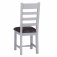 Eton Ladder Back Chair Fabric Seat (Pair) - Grey