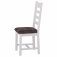 Eton Ladder Back Chair Fabric Seat (Pair) - White