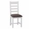 Eton Ladder Back Chair Fabric Seat (Pair) - White