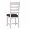 Eton Ladder Back Chair Fabric Seat (Pair) - White