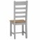 Eton Ladder Back Chair Wooden Seat (Pair) - Grey