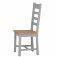 Eton Ladder Back Chair Wooden Seat (Pair) - Grey