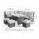 Maze Kingston Corner Dining Set With Rising Table - Grey