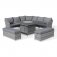 Maze Santorini Deluxe Corner Dining Set with Fire Pit