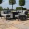 Maze - Outdoor Pulse Deluxe Square Corner Dining Set With Fire Pit -  Flanelle