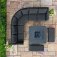 Maze - Outdoor Pulse Deluxe Square Corner Dining Set With Fire Pit -  Lead Chine