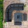 Maze - Outdoor Pulse Deluxe Square Corner Dining Set With Fire Pit -  Charcoal